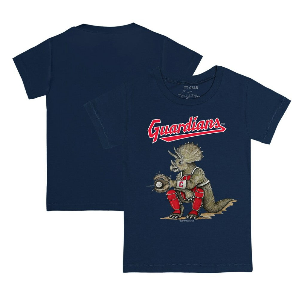 Cleveland Guardians Tiny Turnip Youth Triceratops T-Shirt Navy