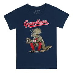 Cleveland Guardians Tiny Turnip Youth Triceratops T-Shirt Navy