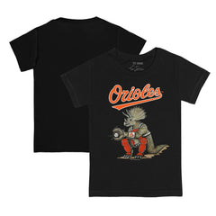 Baltimore Orioles Tiny Turnip Youth Triceratops T-Shirt Black