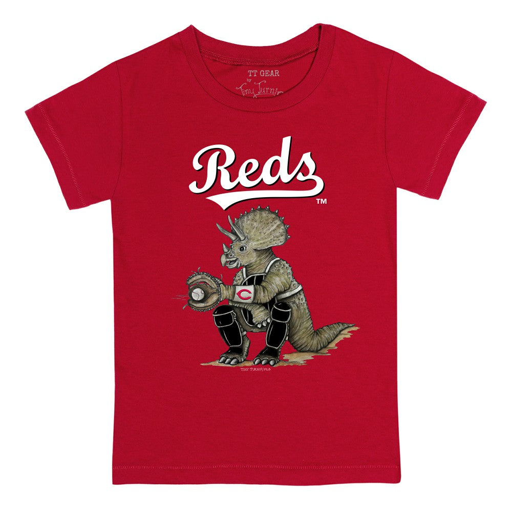Cincinnati Reds Tiny Turnip Youth Triceratops T-Shirt Red