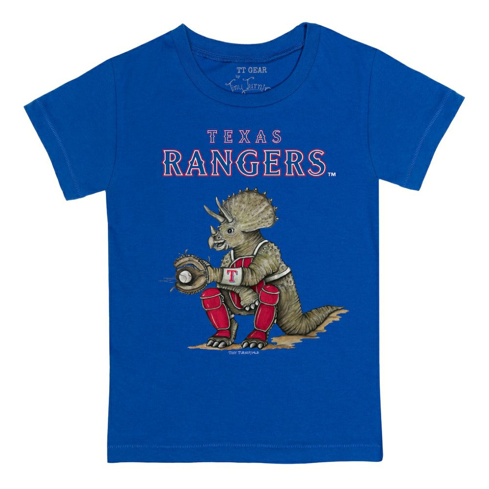 Texas Rangers Tiny Turnip Youth Triceratops T-Shirt Royal