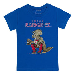 Texas Rangers Tiny Turnip Youth Triceratops T-Shirt Royal
