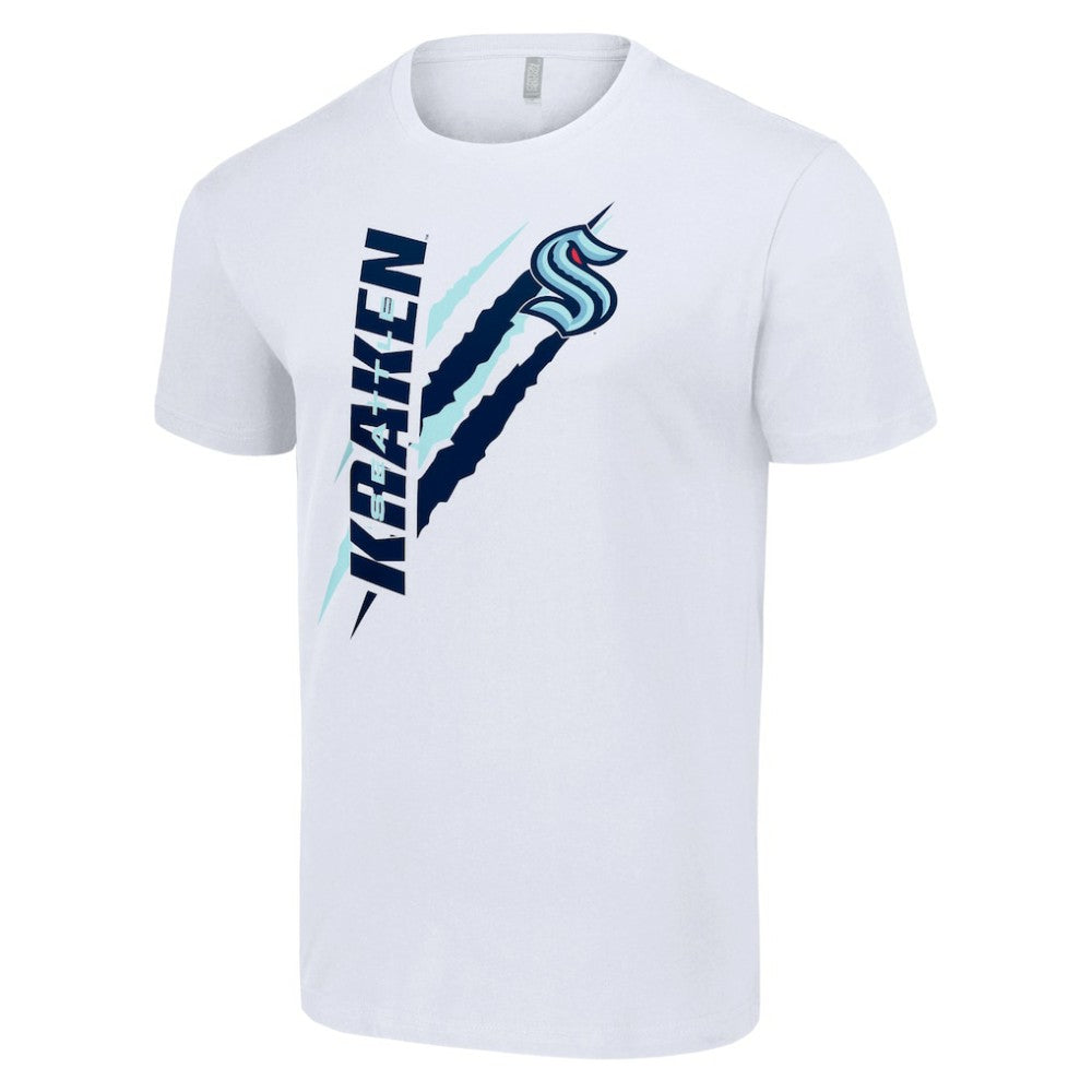 Seattle Kraken Starter Color Scratch T-Shirt - White T-shirts