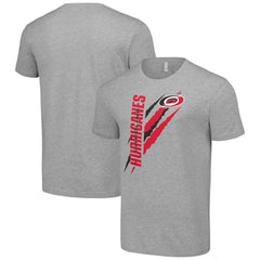 Carolina Hurricanes Starter Color Scratch T-Shirt - Heather Gray T-shirts