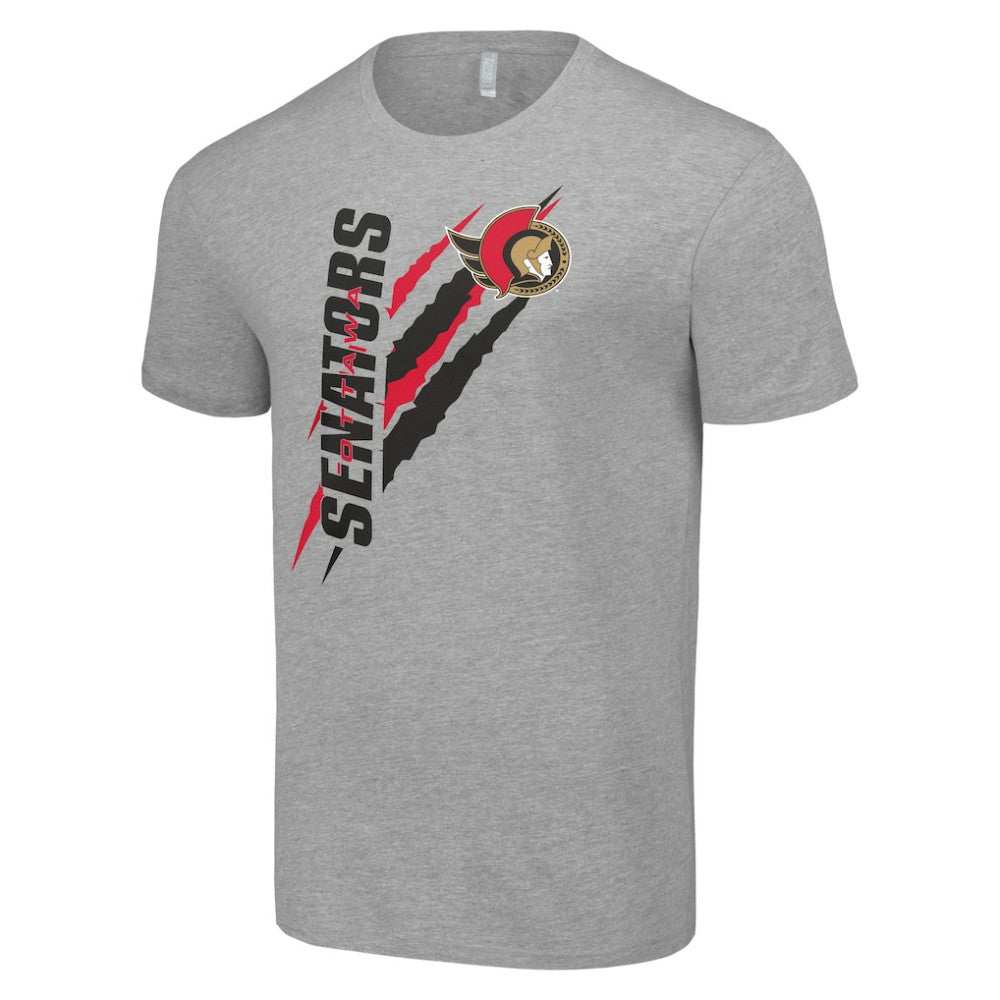 Ottawa Senators Starter Color Scratch T-Shirt - Heather Gray T-shirts