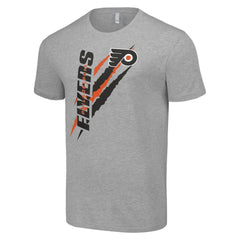Philadelphia Flyers Starter Color Scratch T-Shirt - Heather Gray T-shirts