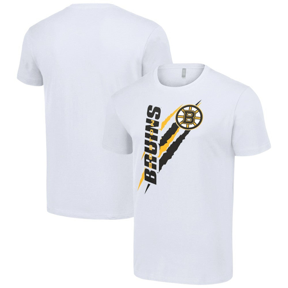 Boston Bruins Starter Color Scratch T-Shirt - White T-shirts