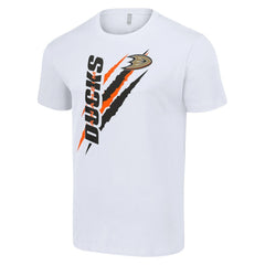 Anaheim Ducks Starter Color Scratch T-Shirt - White T-shirts