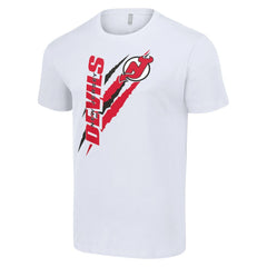 New Jersey Devils Starter Color Scratch T-Shirt - White T-shirts