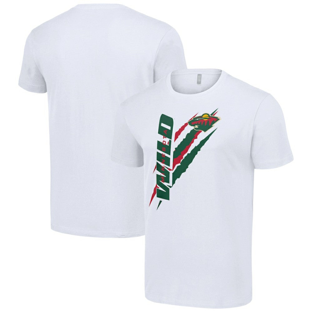 Minnesota Wild Starter Color Scratch T-Shirt - White T-shirts