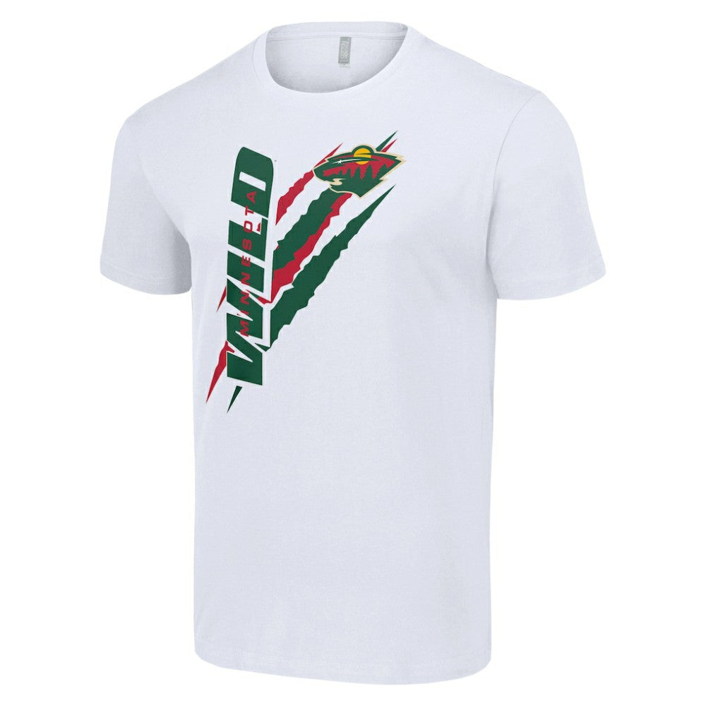Minnesota Wild Starter Color Scratch T-Shirt - White T-shirts