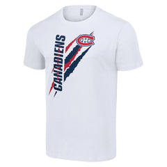 Montreal Canadiens Starter Color Scratch T-Shirt - White T-shirts