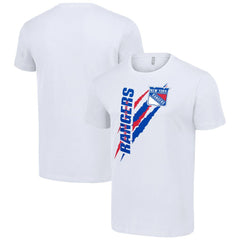 New York Rangers Starter Color Scratch T-Shirt - White T-shirts