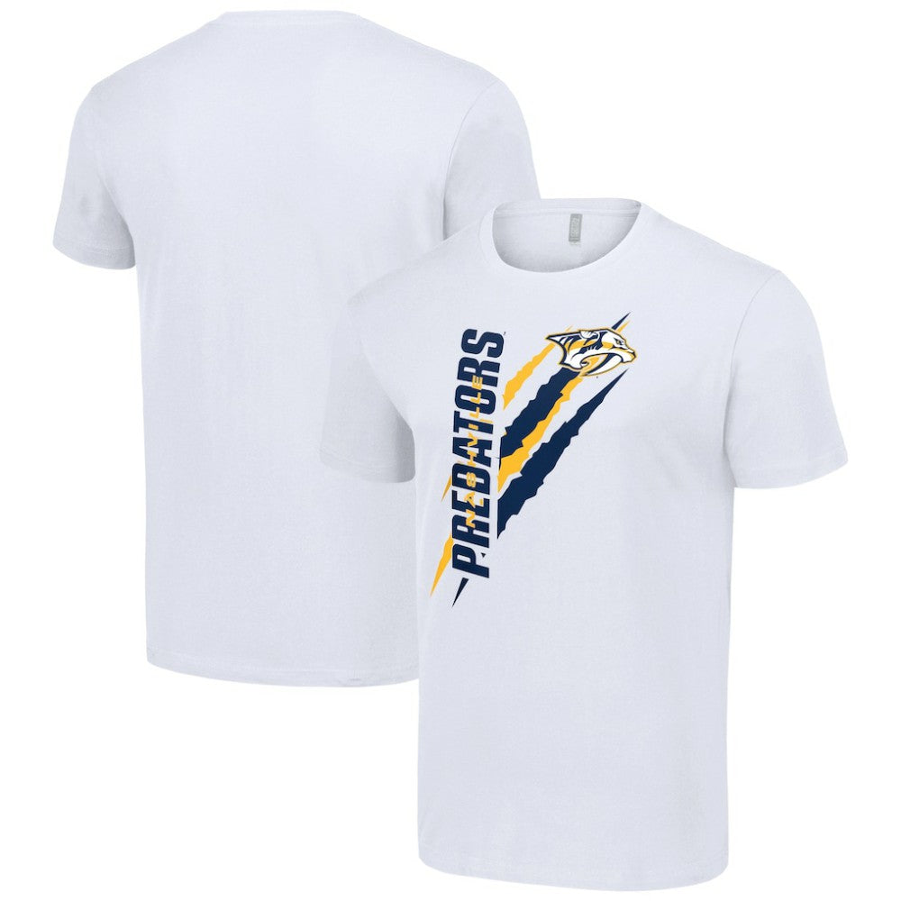 Nashville Predators Starter Color Scratch T-Shirt - White T-shirts