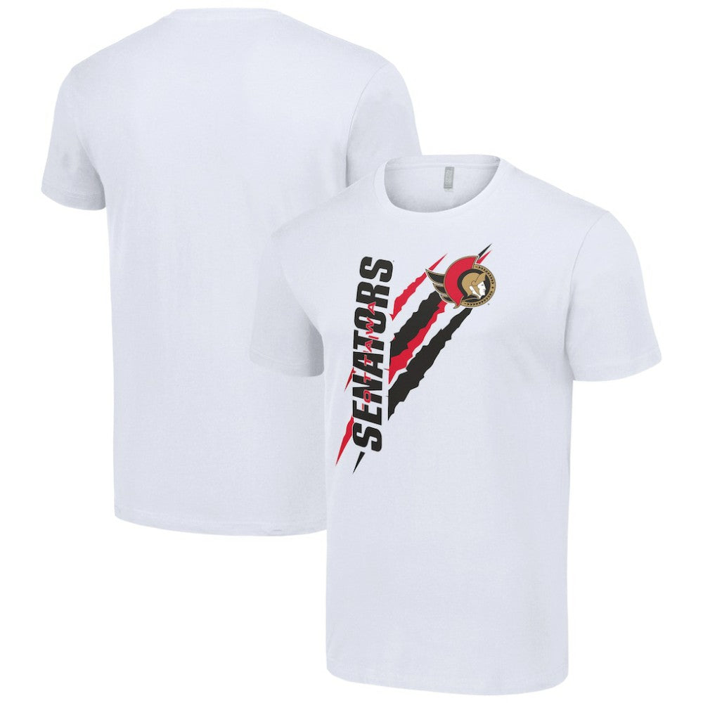 Ottawa Senators Starter Color Scratch T-Shirt - White T-shirts