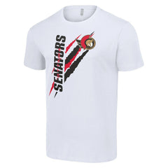 Ottawa Senators Starter Color Scratch T-Shirt - White T-shirts