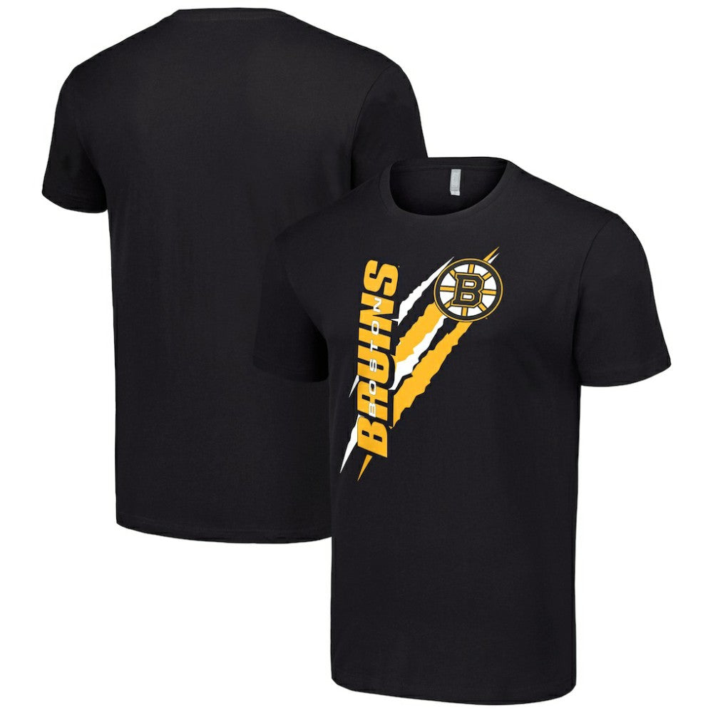 Boston Bruins Starter Color Scratch T-Shirt - Black T-shirts