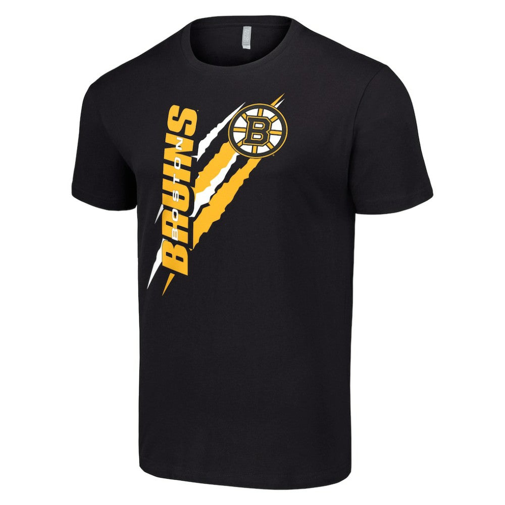 Boston Bruins Starter Color Scratch T-Shirt - Black T-shirts