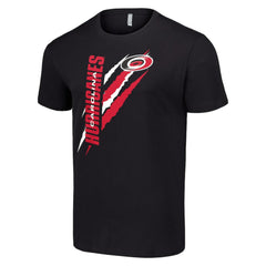 Carolina Hurricanes Starter Color Scratch T-Shirt - Black T-shirts