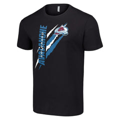 Colorado Avalanche Starter Color Scratch T-Shirt - Black T-shirts