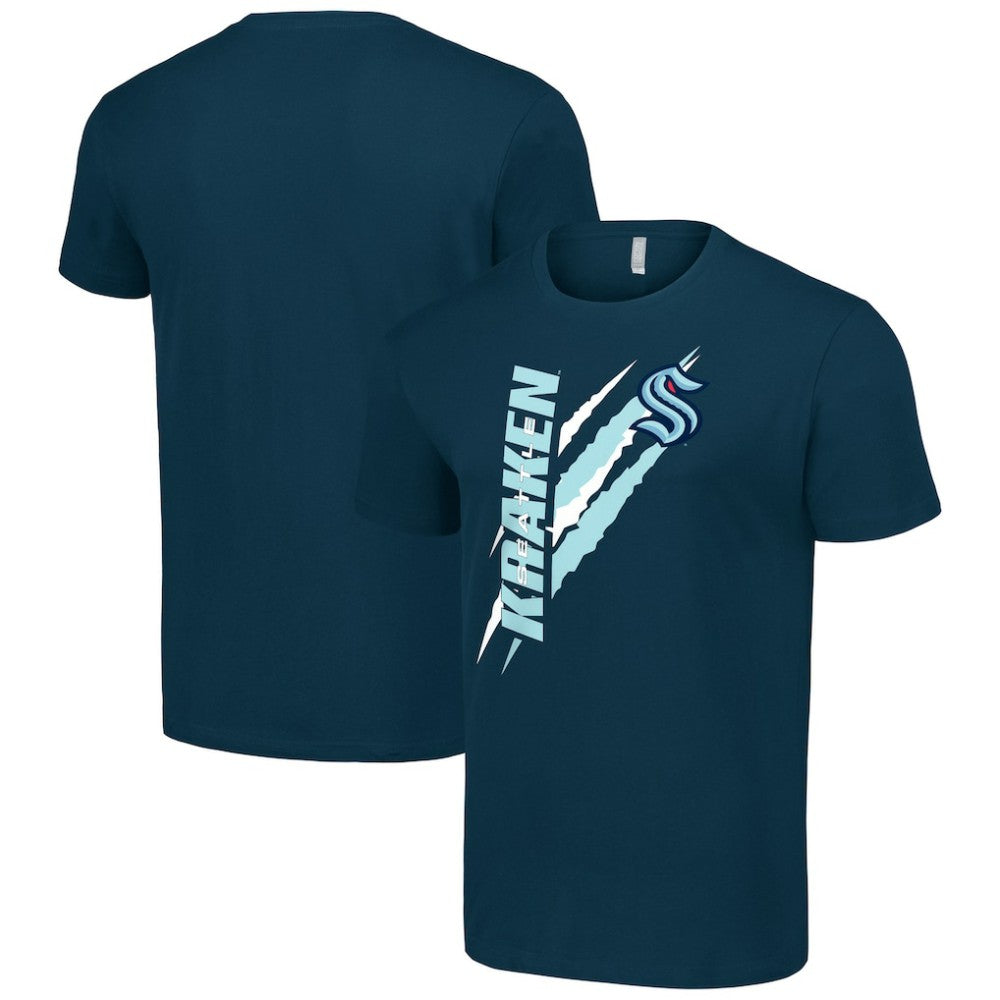 Seattle Kraken Starter Color Scratch T-Shirt - Deep Sea Blue T-shirts