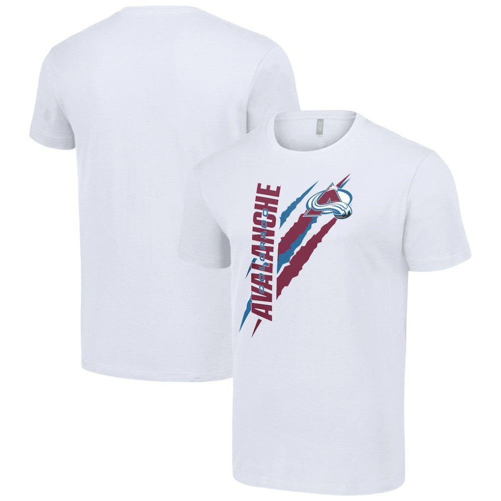 Colorado Avalanche Starter Color Scratch T-Shirt - White T-shirts