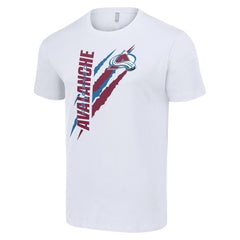 Colorado Avalanche Starter Color Scratch T-Shirt - White T-shirts