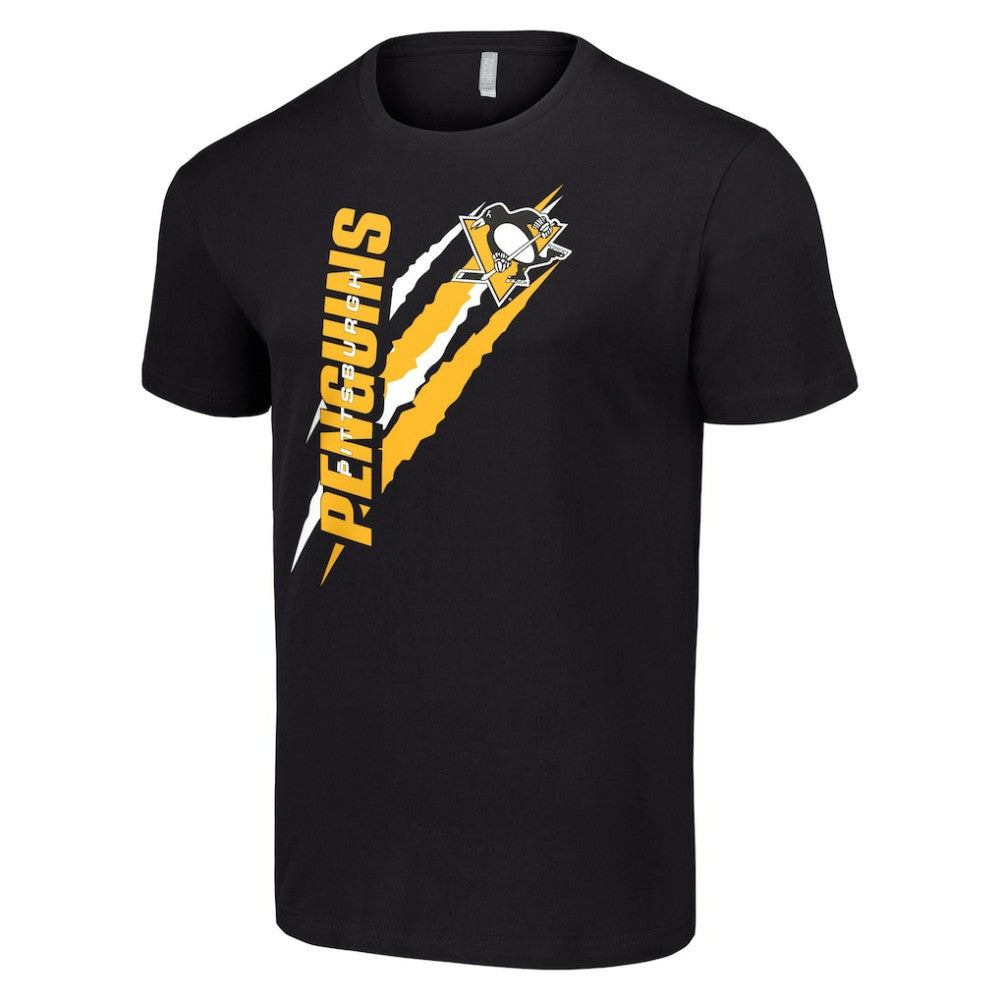 Pittsburgh Penguins Starter Color Scratch T-Shirt - Black T-shirts
