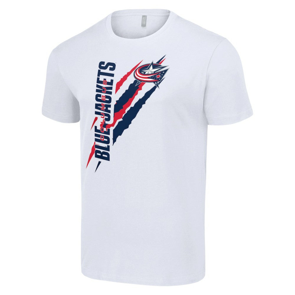 Columbus Blue Jackets Starter Color Scratch T-Shirt - White T-shirts