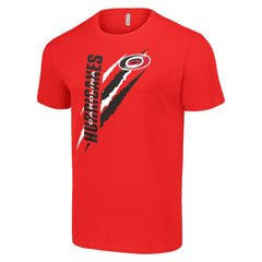 Carolina Hurricanes Starter Color Scratch T-Shirt - Red T-shirts