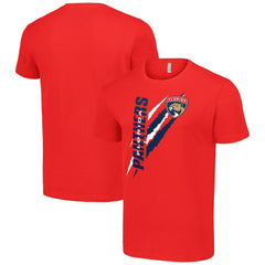 Florida Panthers Starter Color Scratch T-Shirt - Red T-shirts