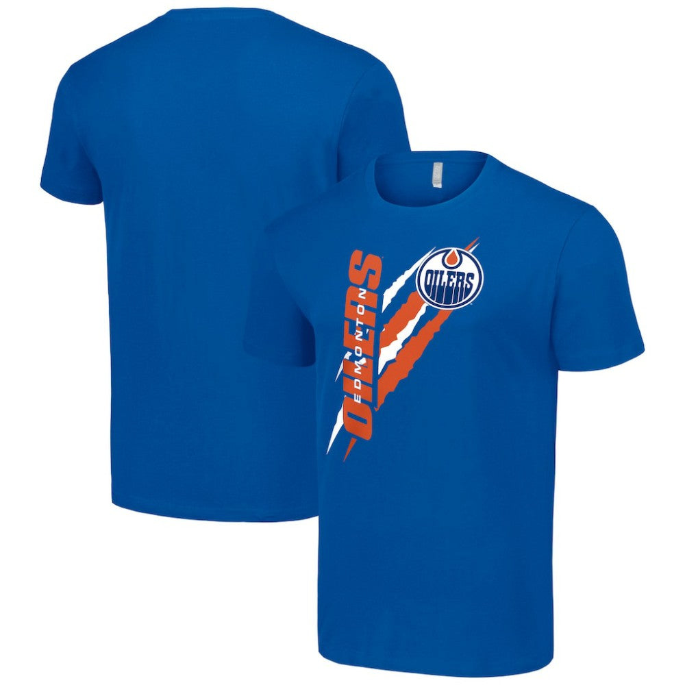 Edmonton Oilers Starter Color Scratch T-Shirt - Royal T-shirts