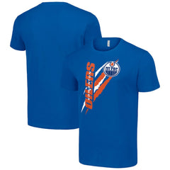 Edmonton Oilers Starter Color Scratch T-Shirt - Royal T-shirts