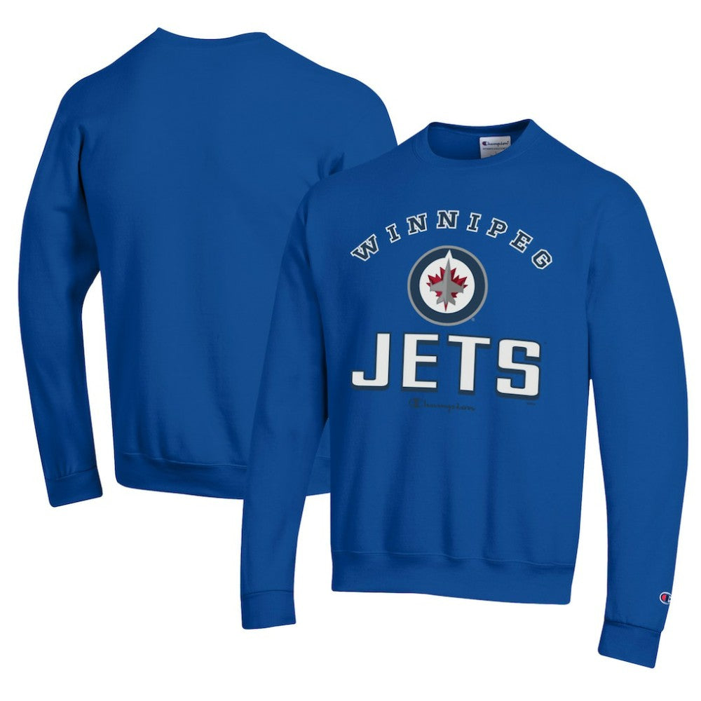 Winnipeg Jets Champion Eco Powerblend Crewneck Sweatshirt - Royal Sweatshirts