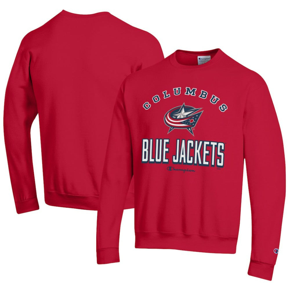 Columbus Blue Jackets Champion Eco Powerblend Crewneck Sweatshirt - Red Sweatshirts