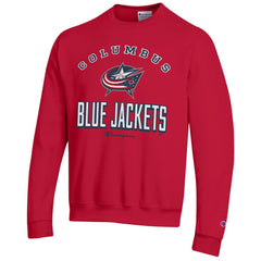 Columbus Blue Jackets Champion Eco Powerblend Crewneck Sweatshirt - Red Sweatshirts