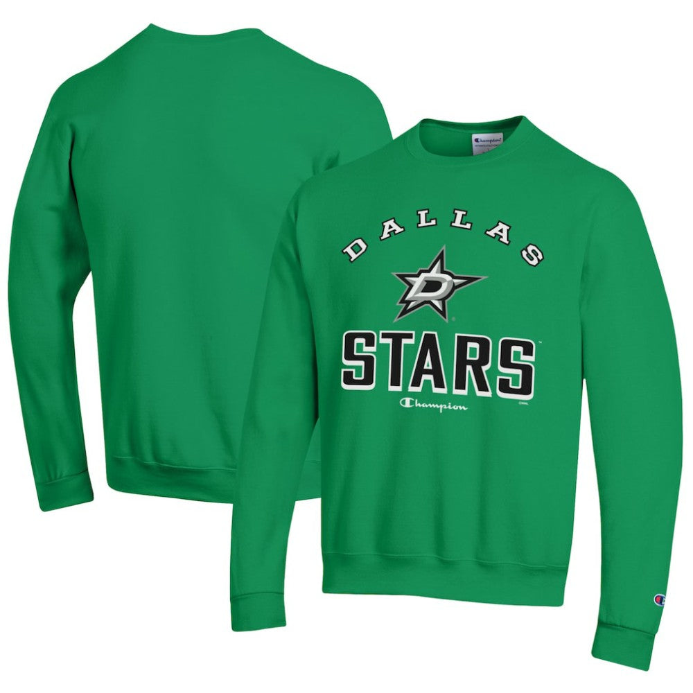 Dallas Stars Champion Eco Powerblend Crewneck Sweatshirt - Kelly Green Sweatshirts