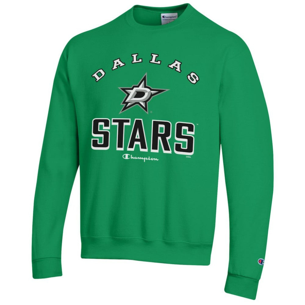 Dallas Stars Champion Eco Powerblend Crewneck Sweatshirt - Kelly Green Sweatshirts