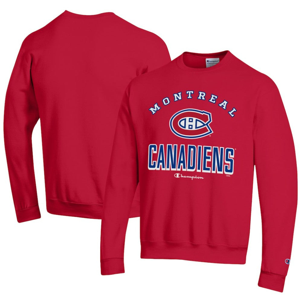Montreal Canadiens Champion Eco Powerblend Crewneck Sweatshirt - Red Sweatshirts