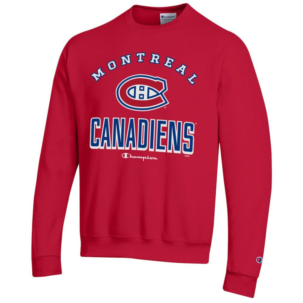 Montreal Canadiens Champion Eco Powerblend Crewneck Sweatshirt - Red Sweatshirts