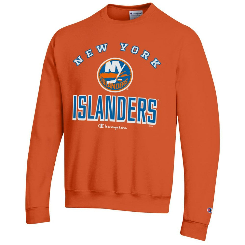 New York Islanders Champion Eco Powerblend Crewneck Sweatshirt - Orange Sweatshirts