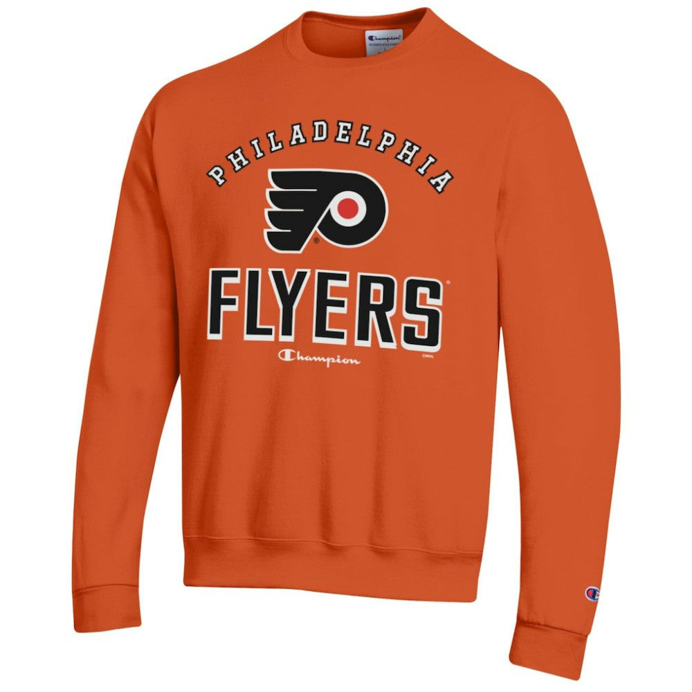 Philadelphia Flyers Champion Eco Powerblend Crewneck Sweatshirt - Orange Sweatshirts