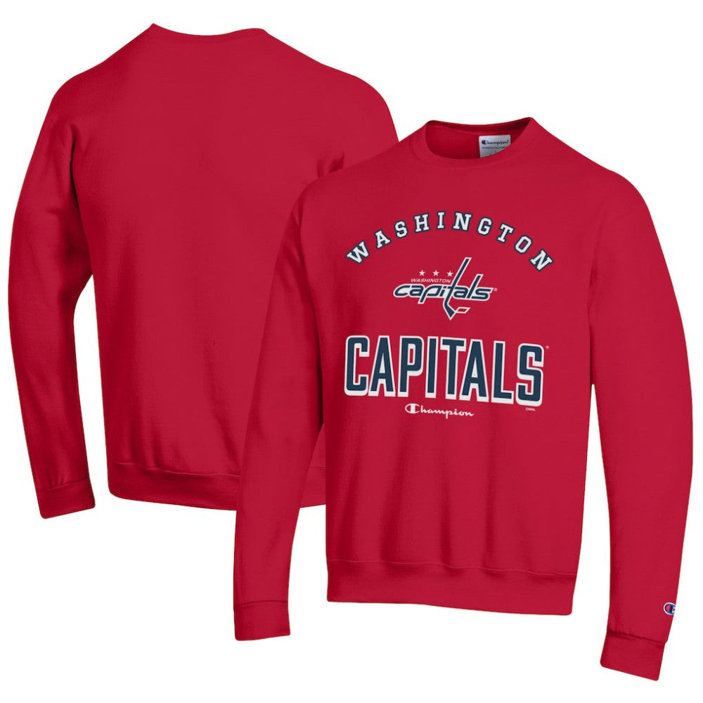 Washington Capitals Champion Eco Powerblend Crewneck Sweatshirt - Red Sweatshirts