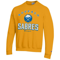 Buffalo Sabres Champion Eco Powerblend Crewneck Sweatshirt - Gold Sweatshirts