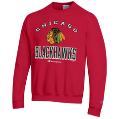 Chicago Blackhawks Champion Eco Powerblend Crewneck Sweatshirt - Red Sweatshirts