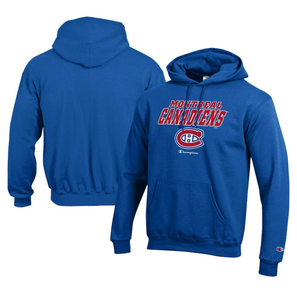 Montreal Canadiens Champion Eco Powerblend Pullover Hoodie - Royal Hoodies