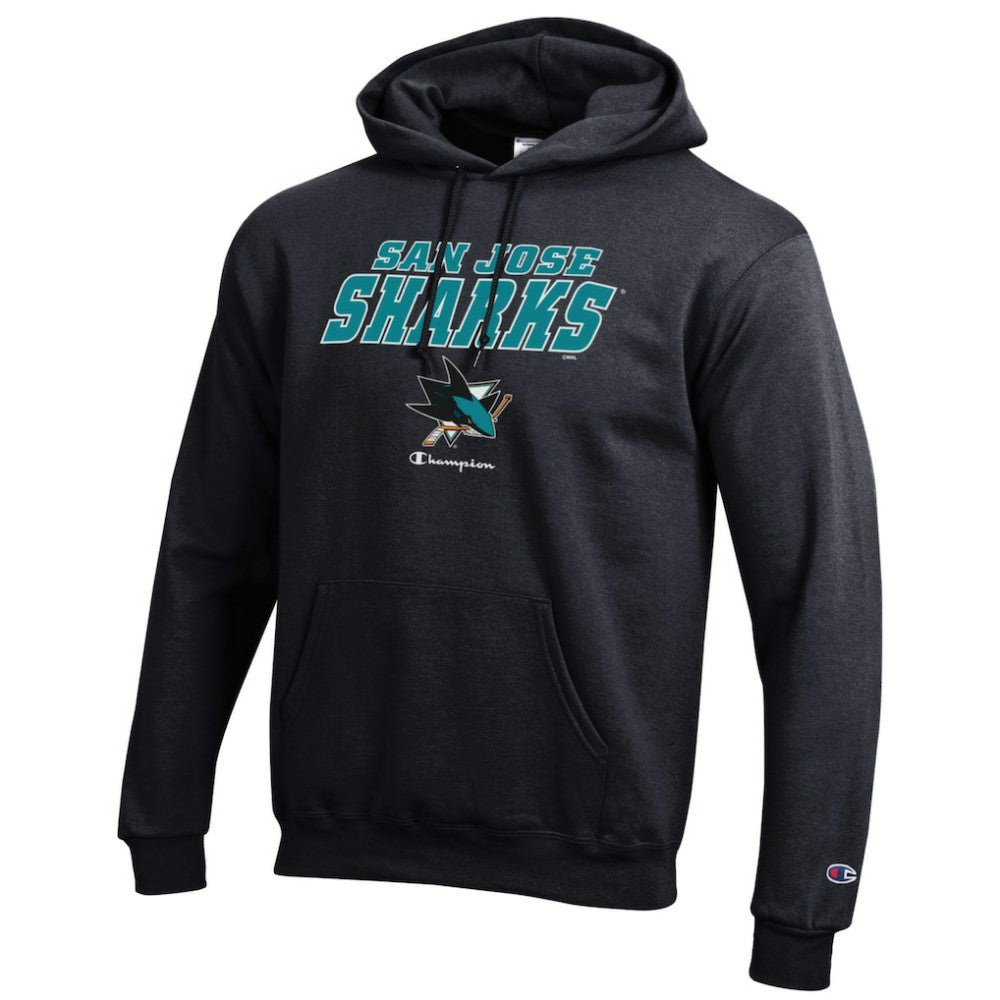 San Jose Sharks Champion Eco Powerblend Pullover Hoodie - Black Hoodies