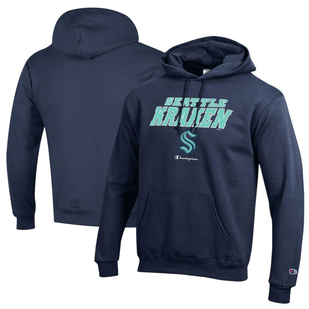 Seattle Kraken Champion Eco Powerblend Pullover Hoodie - Deep Sea Blue Hoodies