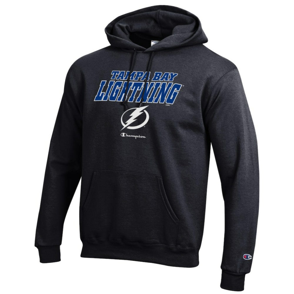 Tampa Bay Lightning Champion Eco Powerblend Pullover Hoodie - Black Hoodies