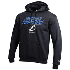 Tampa Bay Lightning Champion Eco Powerblend Pullover Hoodie - Black Hoodies
